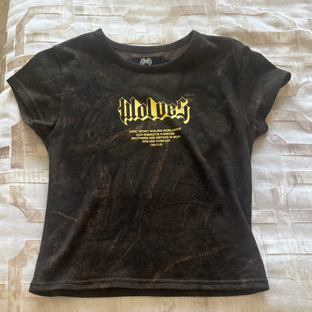 Darc Sport Black Tee with Yellow Wolves Logo